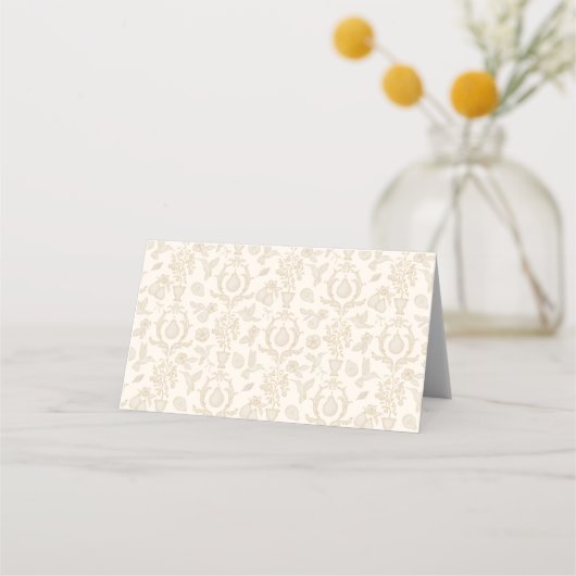 Gold Perfect Pear Flat Place Card Plaatskaartje (Achterkant)