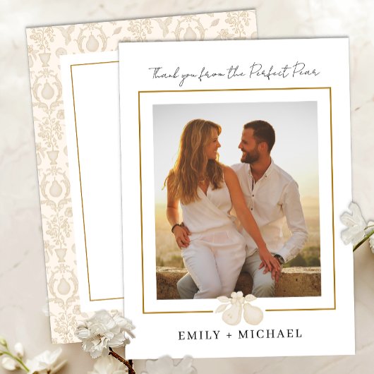 Gold Perfect Pear Foto Dank u kaart