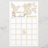 Gold Perfect Pear Vrijgezellenfeest Bingo spel (Voorkant)