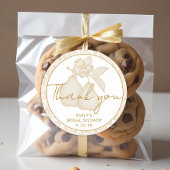 Gold Perfect Pear Vrijgezellenfeest Dank u voor uw Ronde Sticker