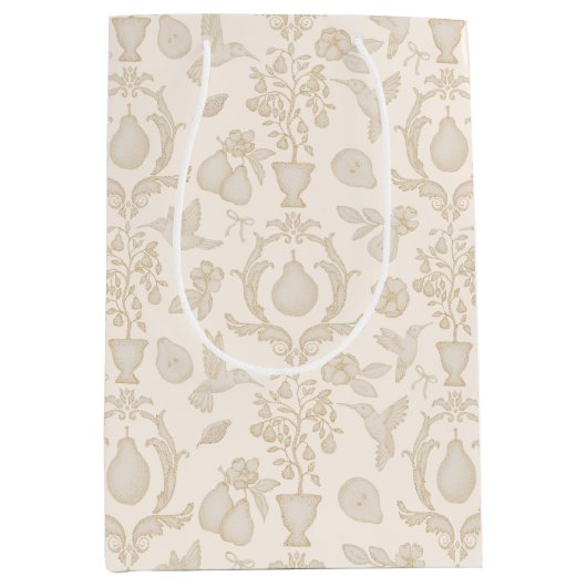 Gold Perfect Pear Vrijgezellenfeest Gift Bag Medium Cadeauzakje (Voorkant)