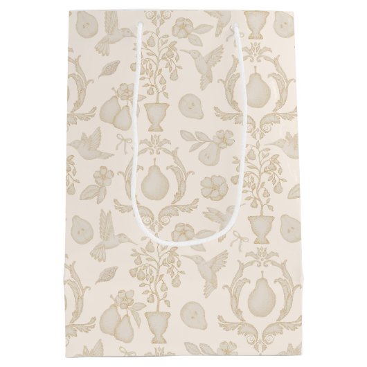 Gold Perfect Pear Vrijgezellenfeest Gift Bag Medium Cadeauzakje (Achterkant)