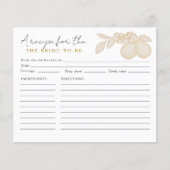 Gold Perfect Pear Vrijgezellenfeest Recept Kaart (Voorkant)