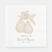 Gold Perfect Pear Vrijgezellenfeest servet (Voorkant)