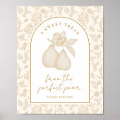 Gold Perfect Pear Vrijgezellenfeest voorkeursbord Poster (Voorkant)
