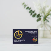 Gold Perpendicular Circumference Wiskunde T Visitekaartje (Staand voorkant)