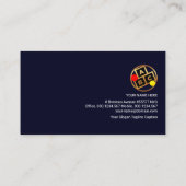 Gold Perpendicular Circumference Wiskunde T Visitekaartje (Achterkant)