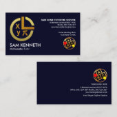 Gold Perpendicular Circumference Wiskunde T Visitekaartje (Voorkant / Achterkant)