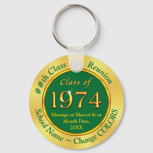 Gold Personal Class of 1970 Reunion Gift Ideas Sleutelhanger