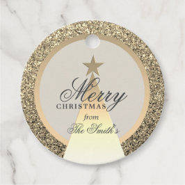 Gold Personal kerstcadeau-Label Bedankjes Labels