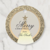 Gold Personal kerstcadeau-Label Bedankjes Labels (Achterkant)