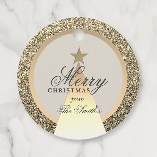 Gold Personal kerstcadeau-Label Bedankjes Labels (Achterkant)