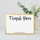 Gold Personal Message Hartelijk dank voor het invo (Staand voorkant)