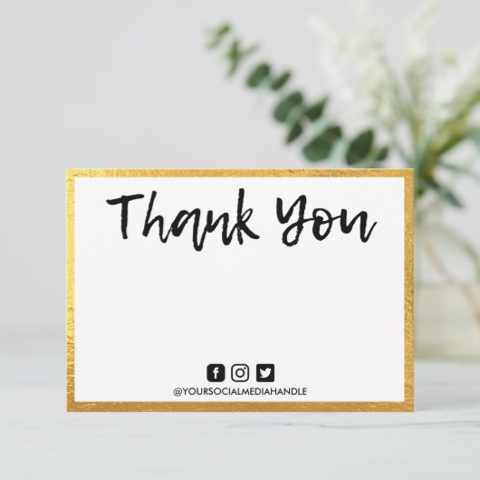 Gold Personal Message Hartelijk dank voor het invo (Staand voorkant)