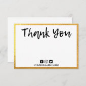 Gold Personal Message Hartelijk dank voor het invo (Voorkant / Achterkant)