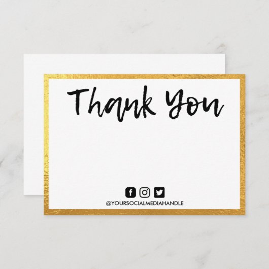 Gold Personal Message Hartelijk dank voor het invo (Voorkant / Achterkant)