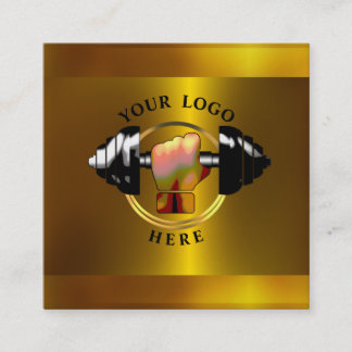 Gold Personal Trainer Social Media Visitekaartje