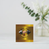 Gold Personal Trainer Social Media Visitekaartje (Staand voorkant)