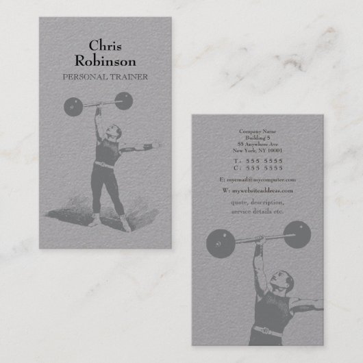 Gold  Personal Trainer Visitekaartje (Voorkant / Achterkant)
