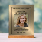 Gold/Personalised Photo - Employee Award Acryl Bord (Neutraal)