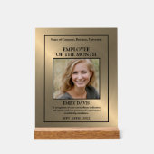 Gold/Personalised Photo - Employee Award Acryl Bord (Voorkant)