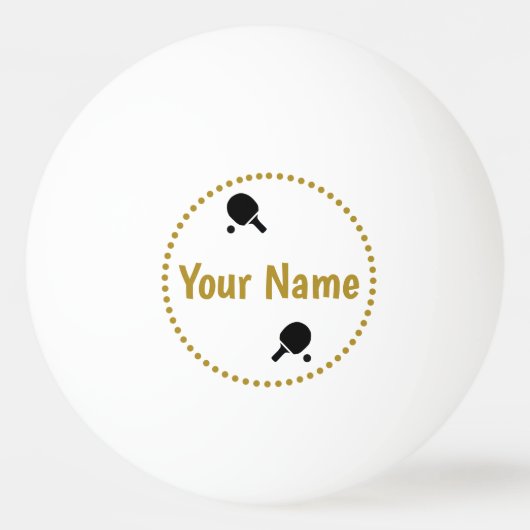 Gold personalisiert pingpongbal (Voorkant)