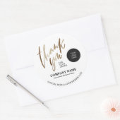 Gold Personalized Bedrijfsnaam Hartelijk dank Ronde Sticker (Envelop)