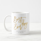 Gold Personalized Beste dag ooit, kalligrafie Koffiemok (Links)