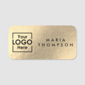 Gold Personalized Business Logo Medewerkers Naamplaatje (Voorkant)
