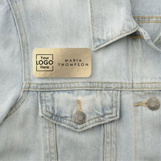 Gold Personalized Business Logo Medewerkers Naamplaatje (In situ)