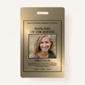 Gold/Personalized Photo - Employee Award Badge (Achterkant)
