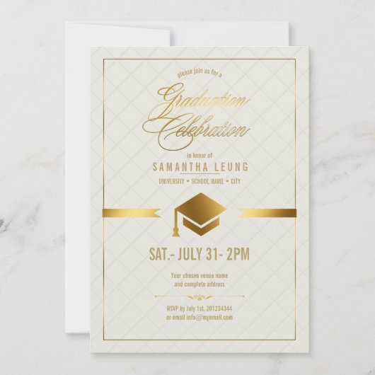 Gold Pet Afstuderen Cream ID834 Kaart (Voorkant)