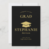 Gold Pet Congrats Afstudeerder Afstuderen 2023 Bla Aankondiging (Voorkant)