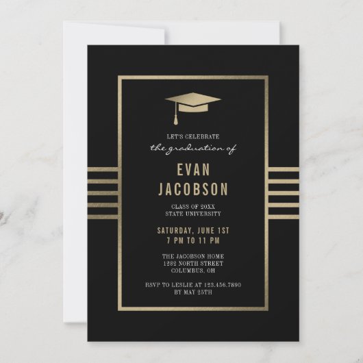 Gold Pet EDITABLE COLOR Afstuderen Kaart (Voorkant)