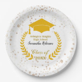 Gold Pet en Laurel Graduation Party Bord (Voorkant)