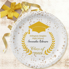 Gold Pet en Laurel Graduation Party Bord