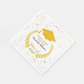 Gold Pet en Laurel Graduation Party Napkins Servet (Hoek)