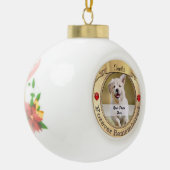 Gold Pet Memorial - Forever herdacht Keramische Bal Ornament (Links)