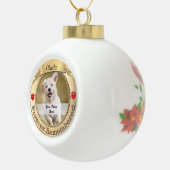 Gold Pet Memorial - Forever herdacht Keramische Bal Ornament (Rechts)
