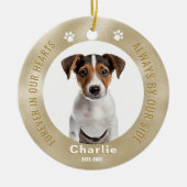 Gold Pet Memorial Kerstfoto Ornament (Voorkant)