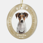 Gold Pet Memorial Kerstfoto Ornament (Links)