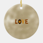 Gold Pet Memorial Kerstfoto Ornament (Achterkant)