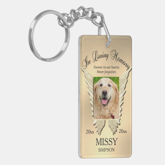 Gold Pet Memorial Sleutelhanger (Voorkant Links)