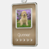 Gold Pet Photo Ornament - Vertical Frame, Photo (Links)
