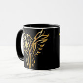 Gold Phoenix Coffee Mok (Voorkant links)
