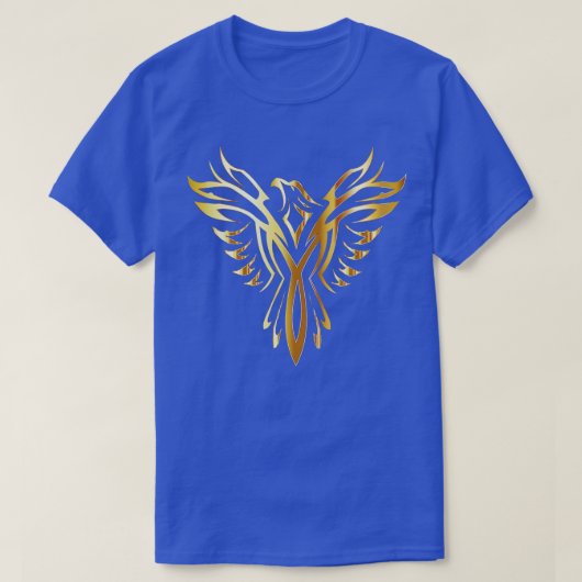 Gold Phoenix Firebird Phoenix Mythical Fictional B T-shirt (Design voorkant)