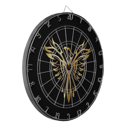 Gold Phoenix Metal Cage Dartboard Dartbord (Voorkant Links)