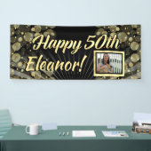 Gold Photo 50th Birthday Party Banner (Beurs)