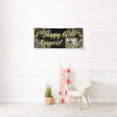 Gold Photo 60th Birthday Party Banner (Insitu)