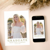 Gold Photo Arch Graduation Party Classic Kaart
